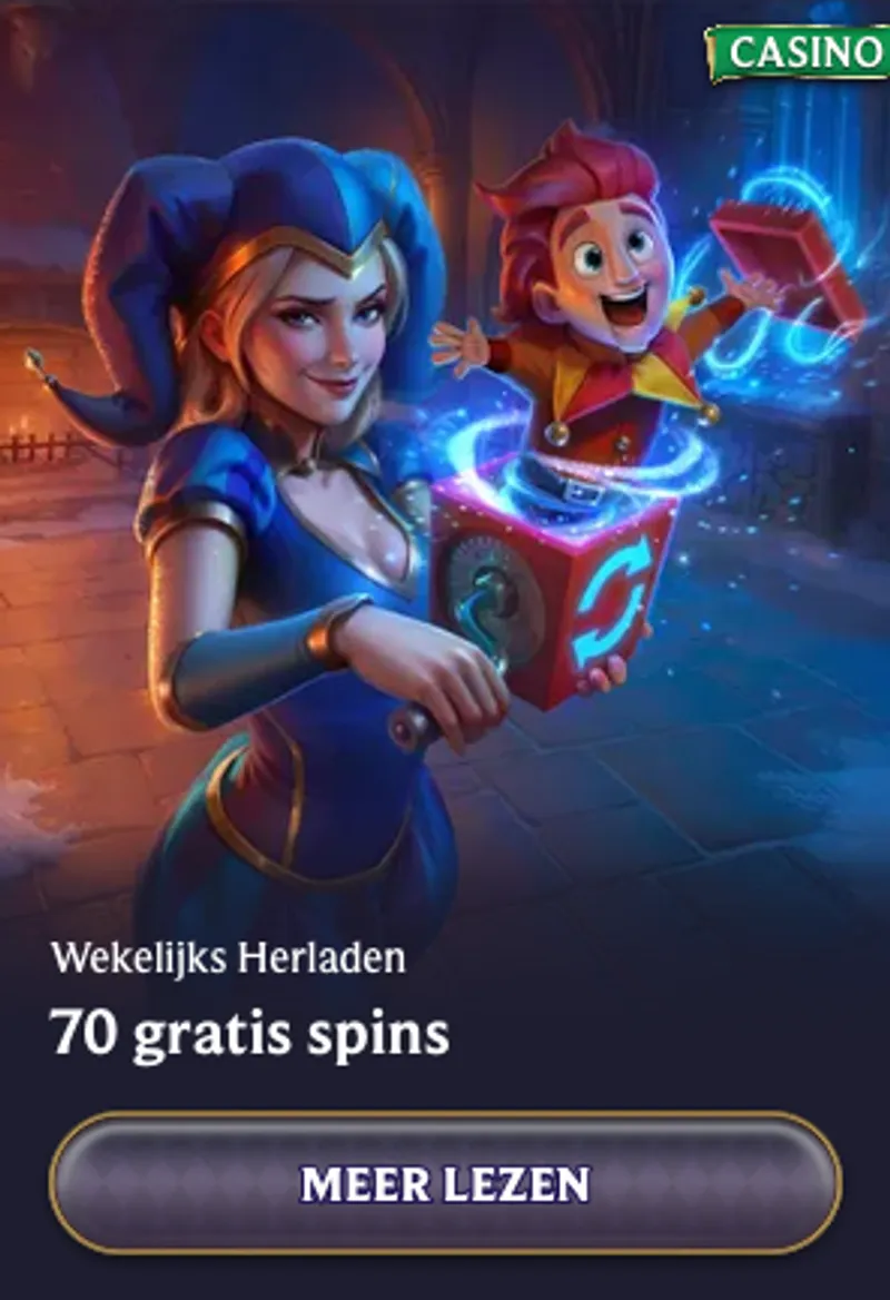 Wekelijks herladen 70 gratis spins